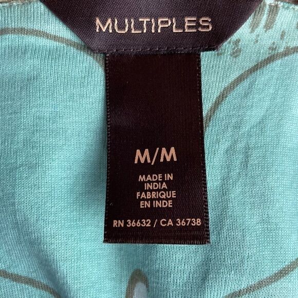 NWT Multiples 3/4 Sleeve Top Size M - Picture 9 of 10